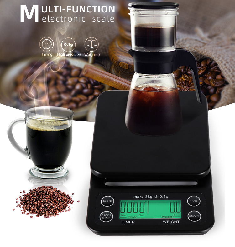 Multifunction 3kg Drip Coffee with Timer Electronic Digital Kitchen Scale