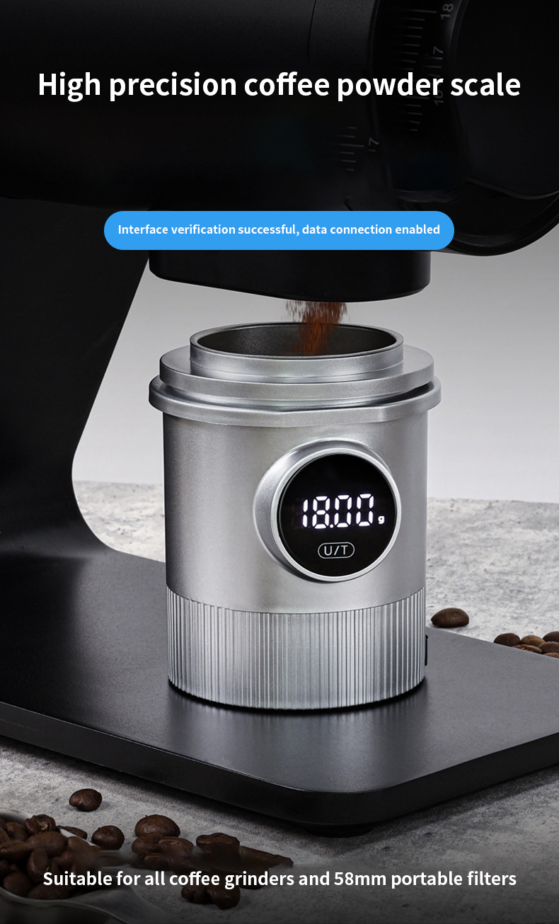 Type C Charging High-precision 0.1g coffee scale grinder tool digital Coffee Dosing Cup