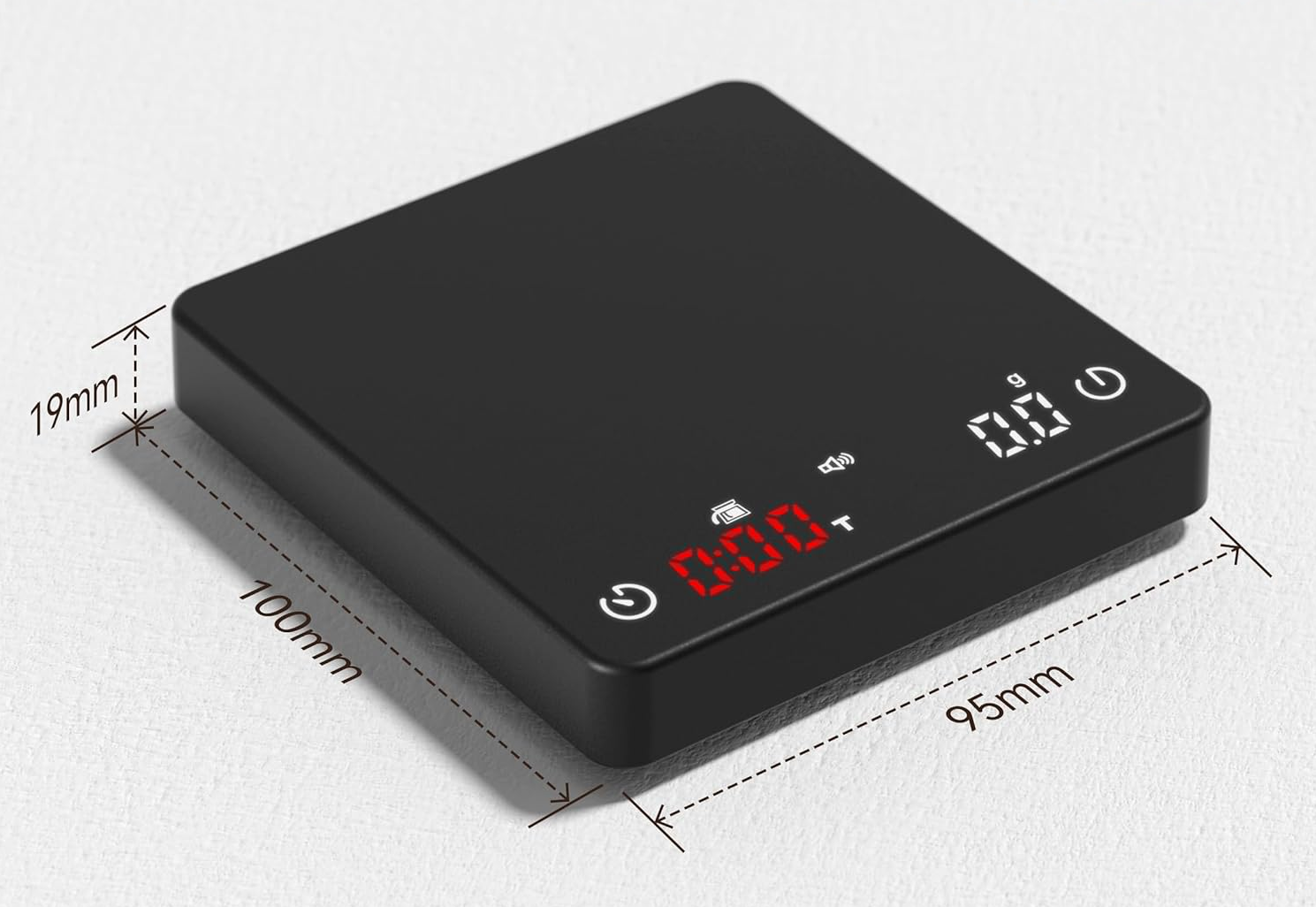 LED Rechargeable 2kg/0.1g Timer Coffee Weight Scale Mini Digital USB Coffee Scale