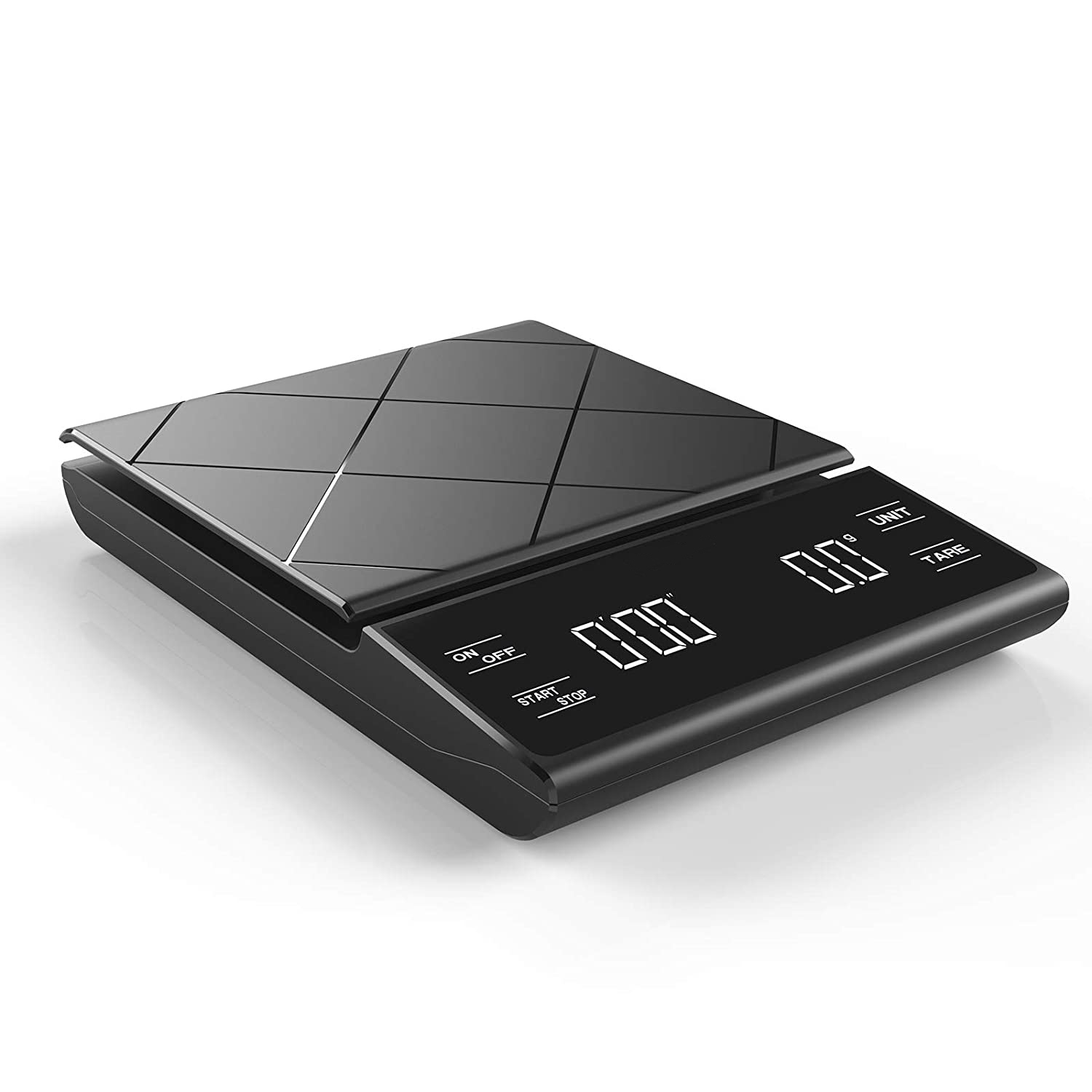 LED Timer USB Coffee Weighing Scale with Tray 2kg/3kg 0.1g Electronic Coffee Scale