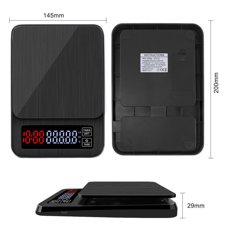 black USB coffee scale
