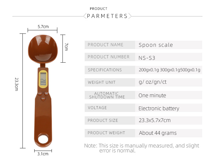 High Accuracy 500g/0.1g Gram Kitchen Spoon Scale