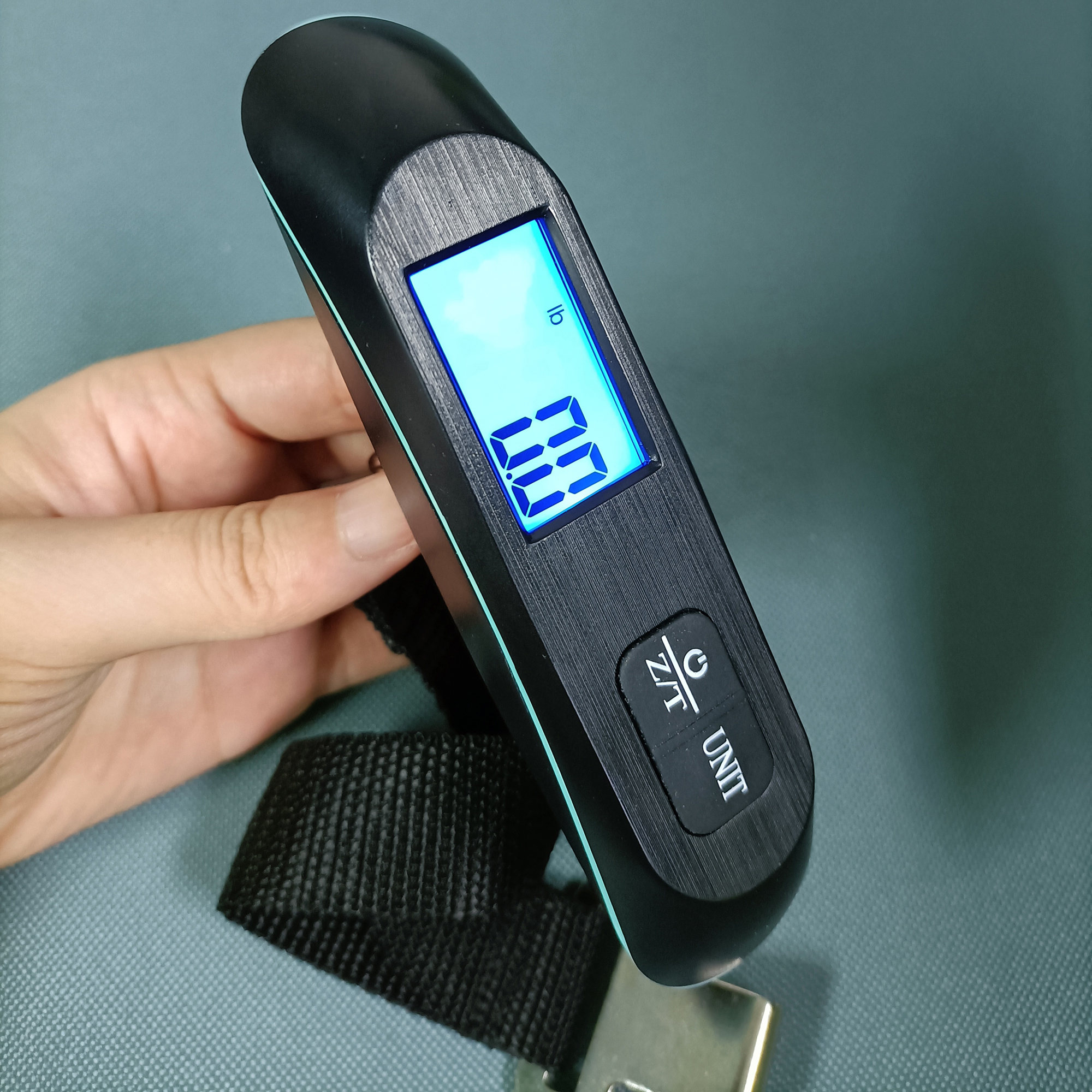 Black Luggage Weighing Scale With LCD Display