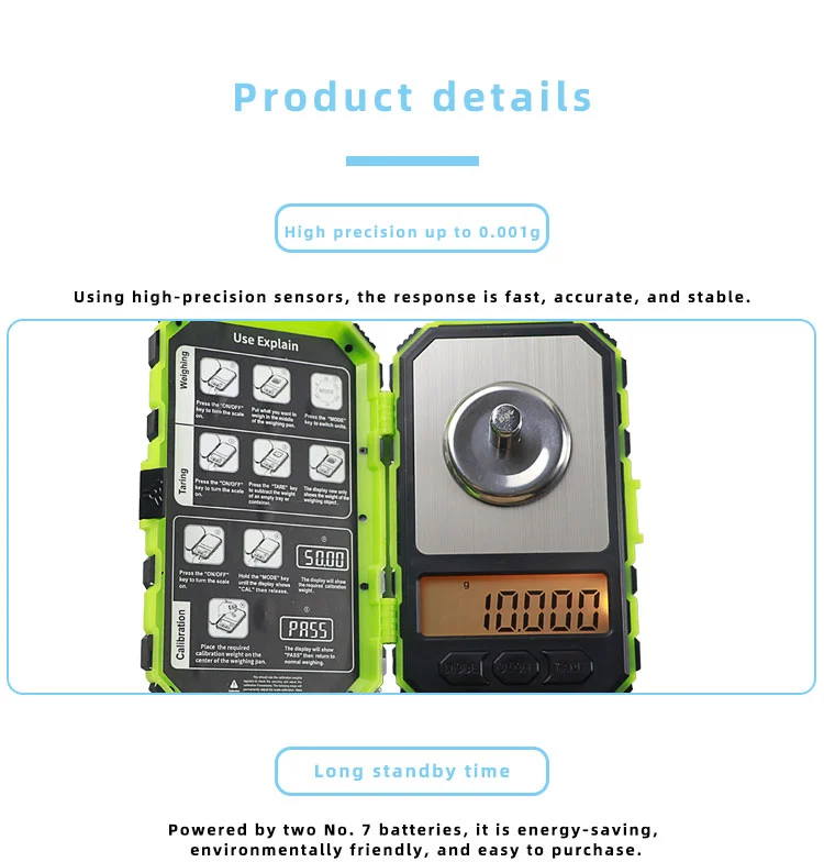 green pocket jewelry scale