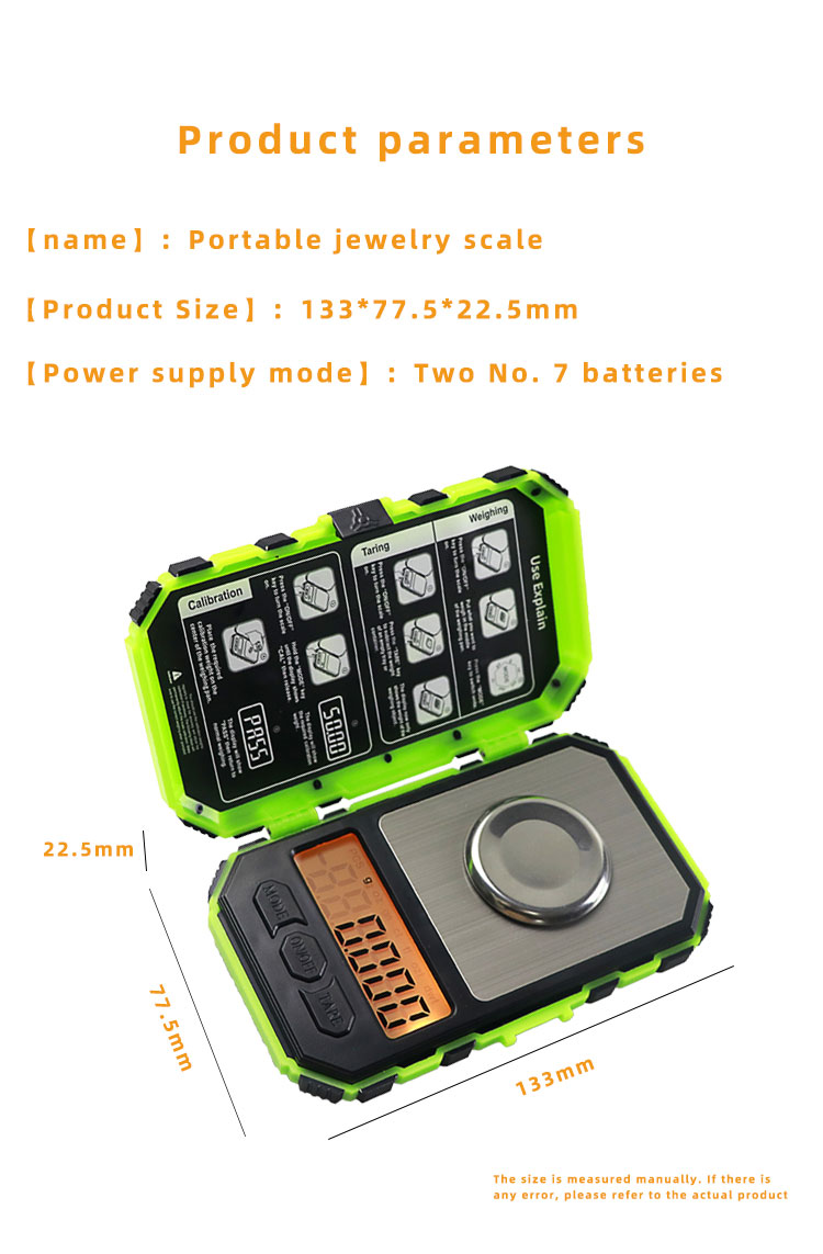 green portable jewelry scale