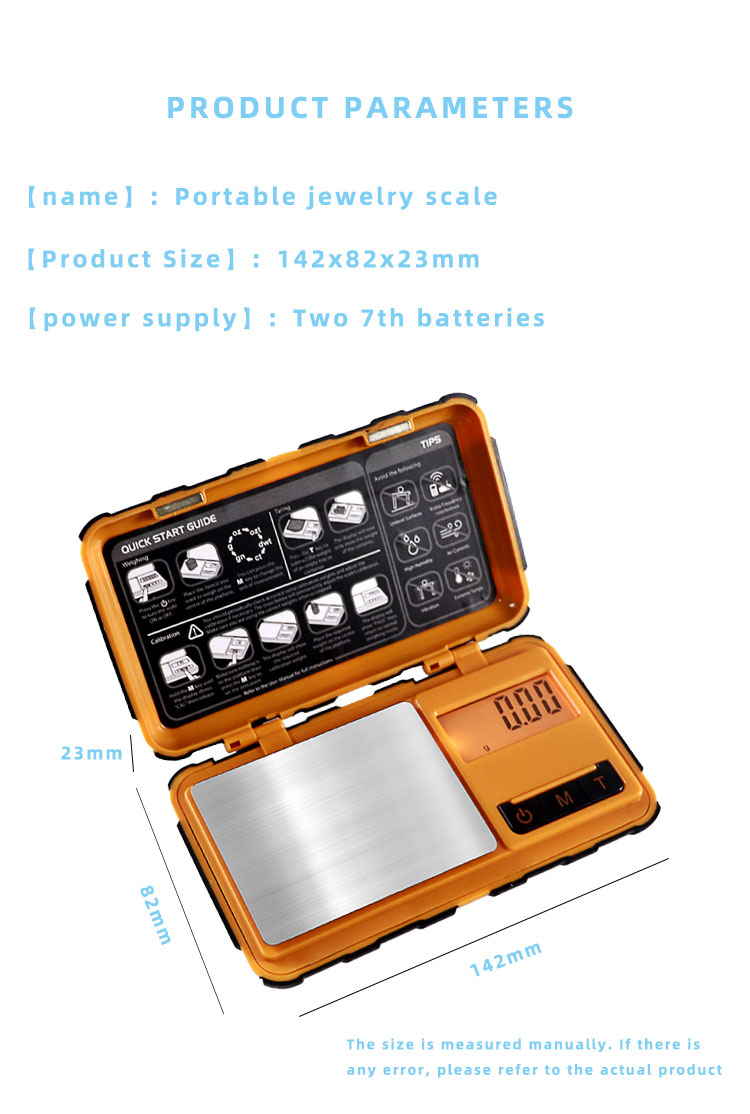 orange digital jewelry weighing scale
