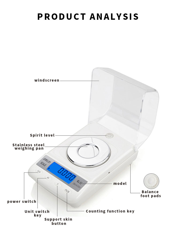 white scale jewelry with windscreen