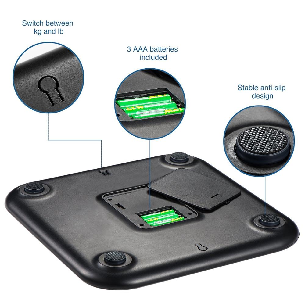 black bathroom scale