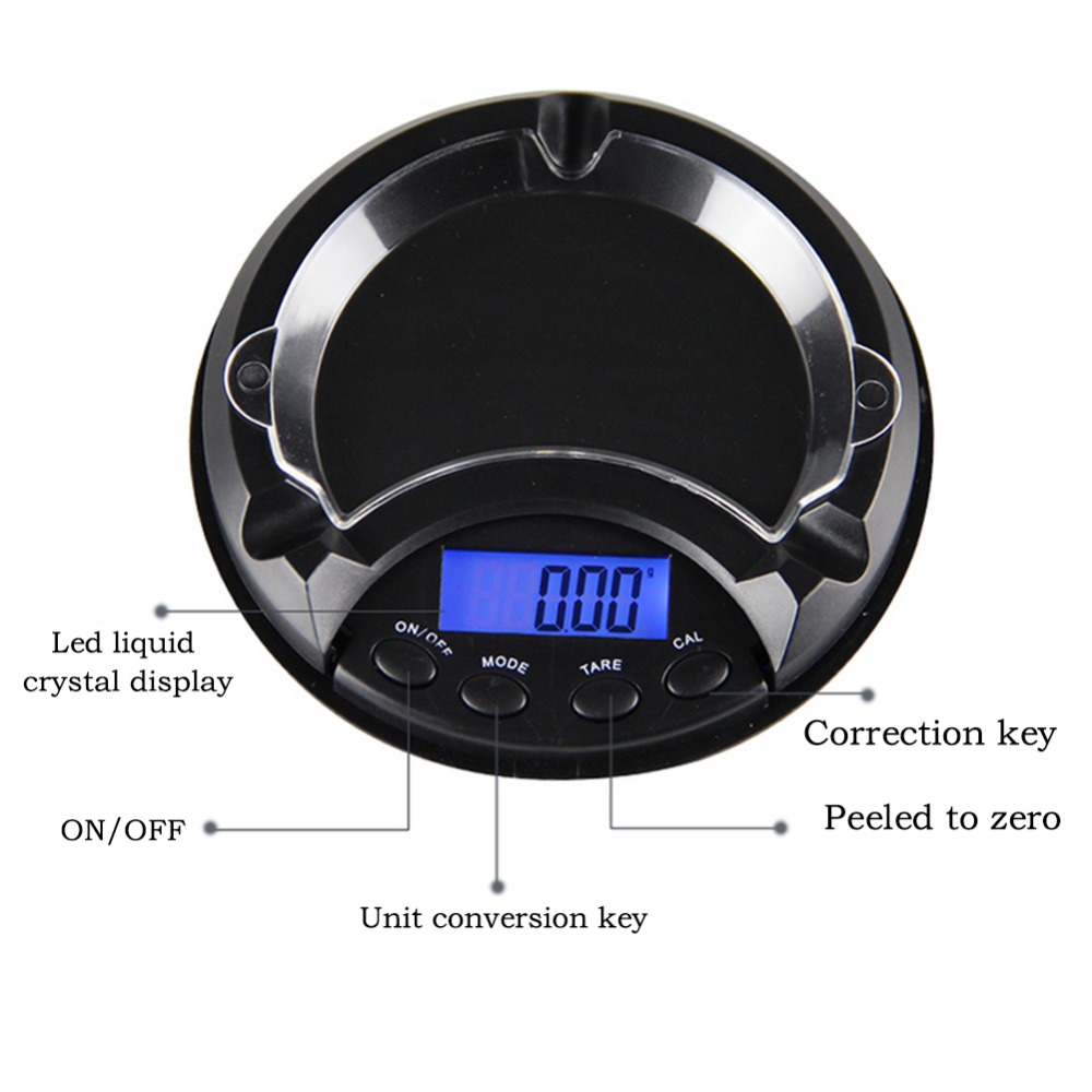 Electronic Ashtray Jewelry Weighing Pocket Gold Diamond Scales