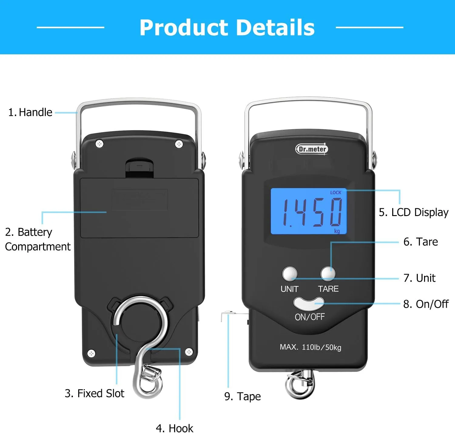 digital hanging luggage scale