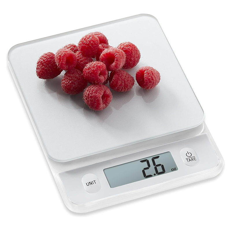transparent glass kitchen food scale