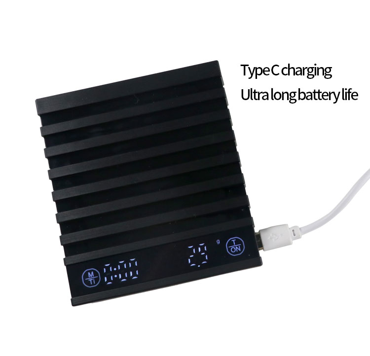 Black White LED 2kg/0.1g Mini Coffee Weighing Scale