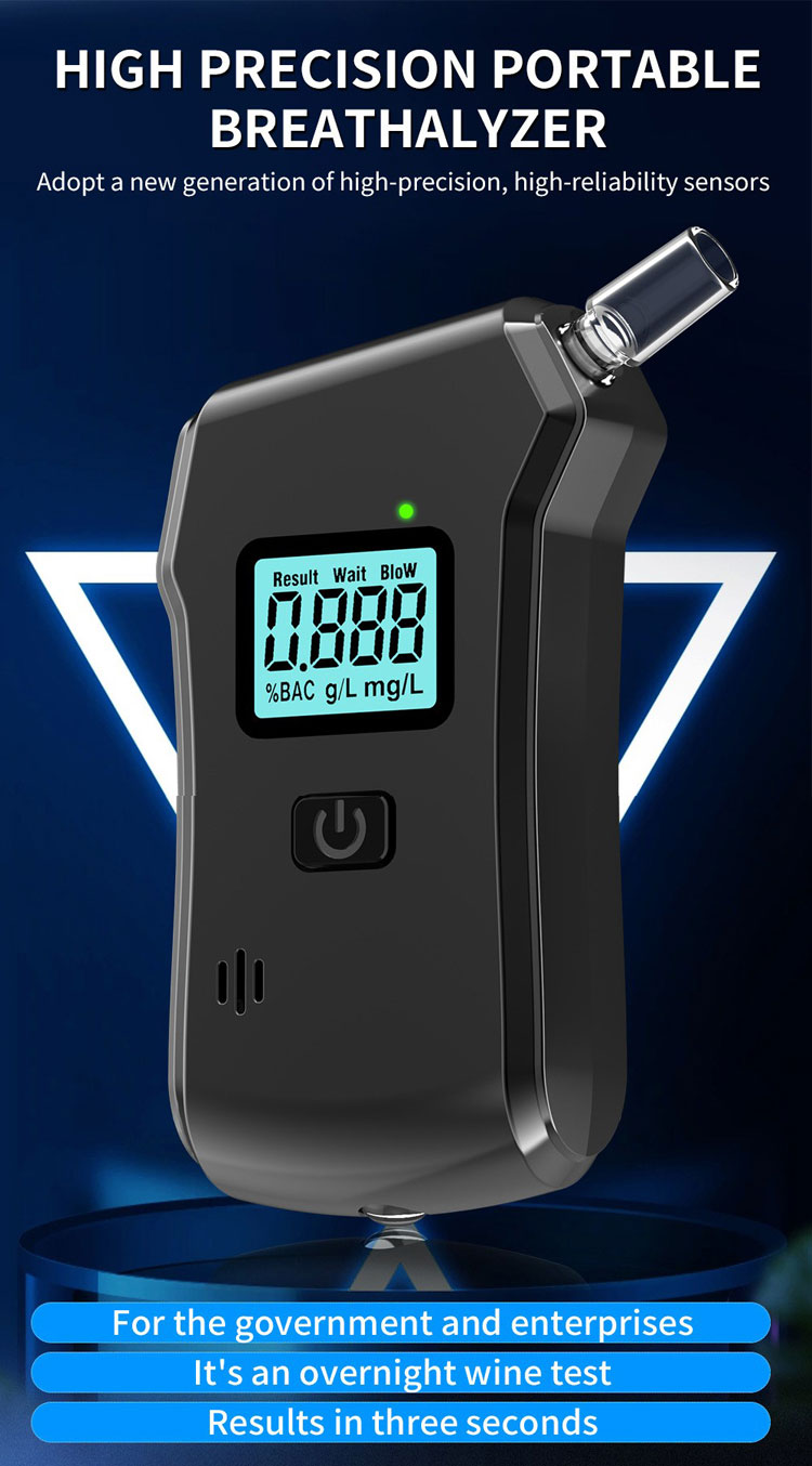 Gas Analyzer Breathalyzer for Detecting Alcohol