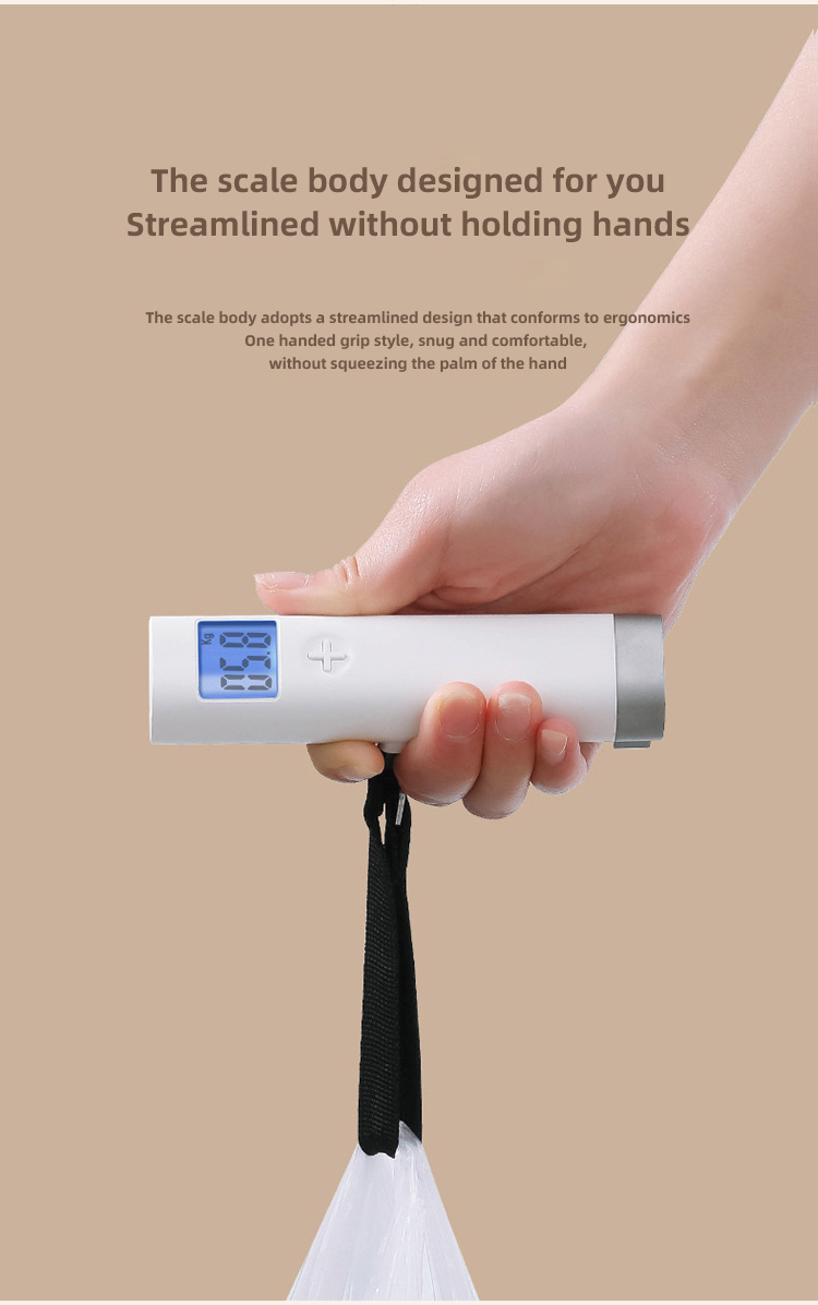 white portable suitcase scale