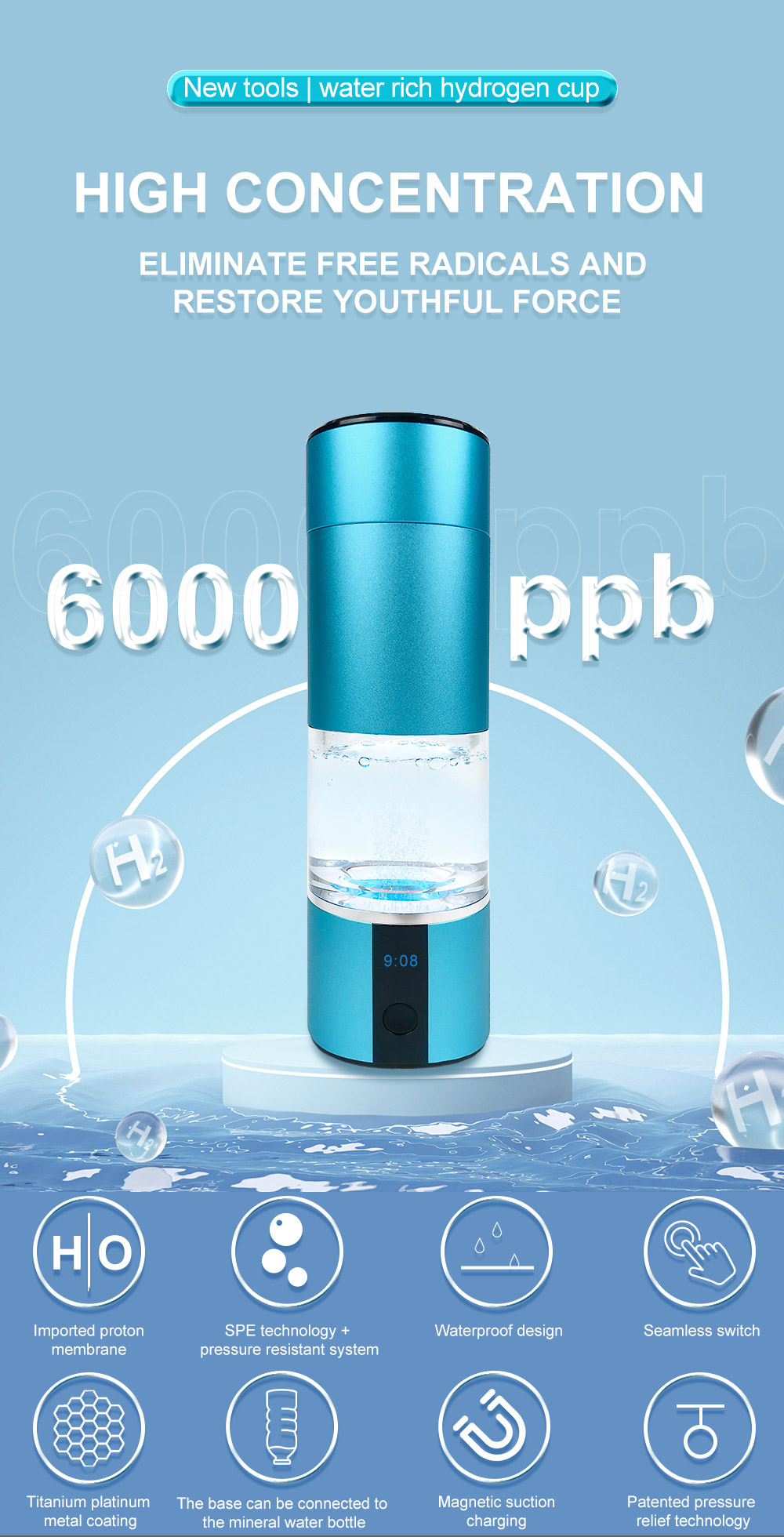 Hydrogen Water Cup