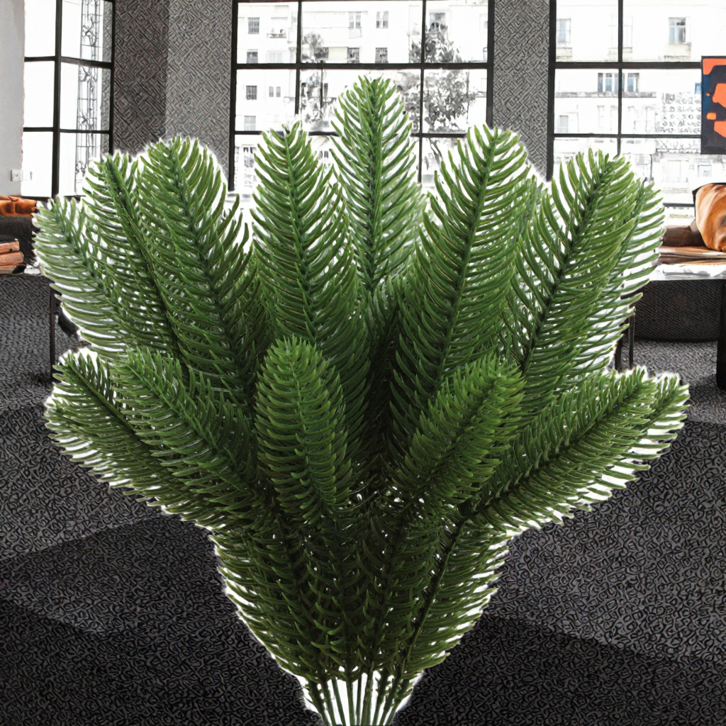 Realistic PE artificial pine branches for Christmas decor. Durable, maintenance-free greenery ideal for DIY wreaths, garlands, and holiday displays. Shop premium artificial pine stems for long-lasting festive charm.