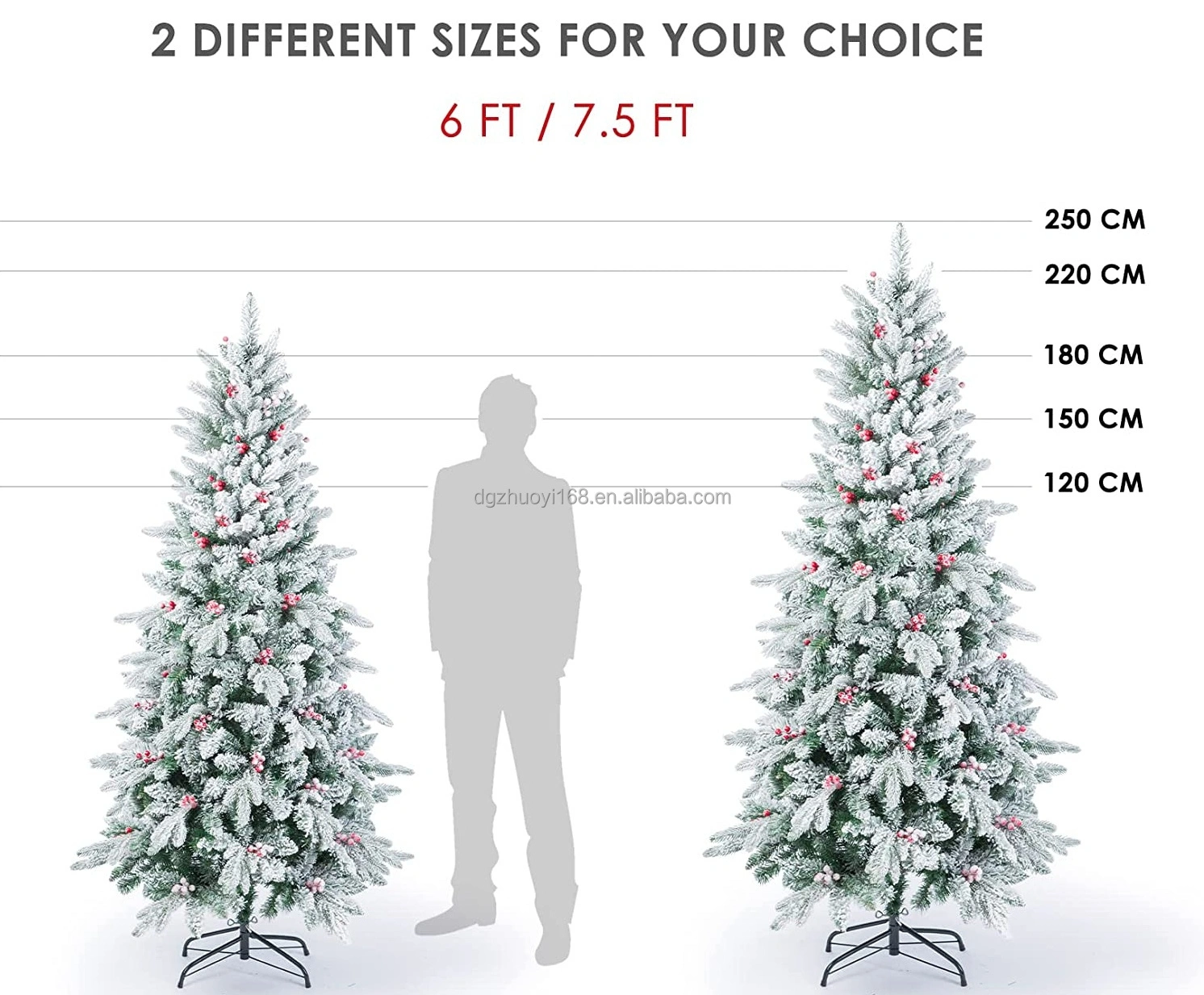 Eleve su decoración navideña con este árbol de Navidad artificial cubierto de nieve de 6 pies. Es perfecto para el hogar, el jardín, la oficina o la boda. Ofreciendo flexibilidad OEM/ODM tanto para entusiastas de las fiestas como para empresas.