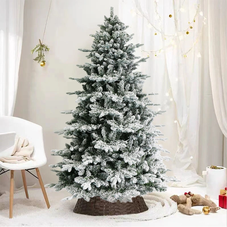 Kaufen Sie Trendy Tree 6,5 Fuß beflockter Weihnachtsbaum TCH43260-670L. Realistischer PVC/PE-Klappbaum mit warmen LED-Lichtern. Hochwertige Weihnachtsdekoration. OEM/ODM.