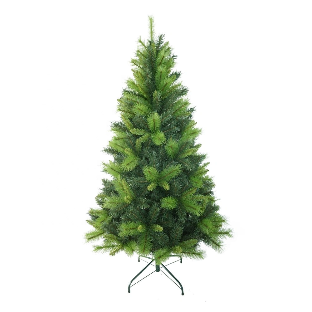 Realistischer künstlicher Weihnachtsbaum, üppige gemischte grüne Kiefernnadeln, volle dichte Form, stabiler Metallständer. Einfach zu montierende wiederverwendbare Weihnachtsdekoration für Zuhause/Büro. Festlicher Weihnachtsbaum für die Weihnachtszeit. Langlebiger, dekorfreundlicher Weihnachtsbaum.