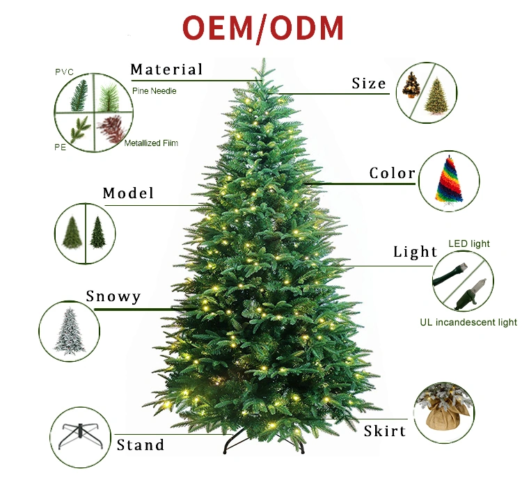 Realistischer künstlicher Weihnachtsbaum, üppige gemischte grüne Kiefernnadeln, volle dichte Form, stabiler Metallständer. Einfach zu montierende wiederverwendbare Weihnachtsdekoration für Zuhause/Büro. Festlicher Weihnachtsbaum für die Weihnachtszeit. Langlebiger, dekorfreundlicher Weihnachtsbaum.