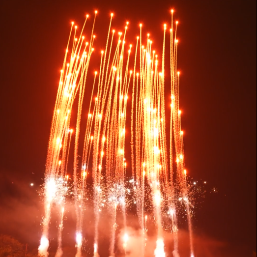 1.1 Inch 100 Rounds Orange Cake Fireworks