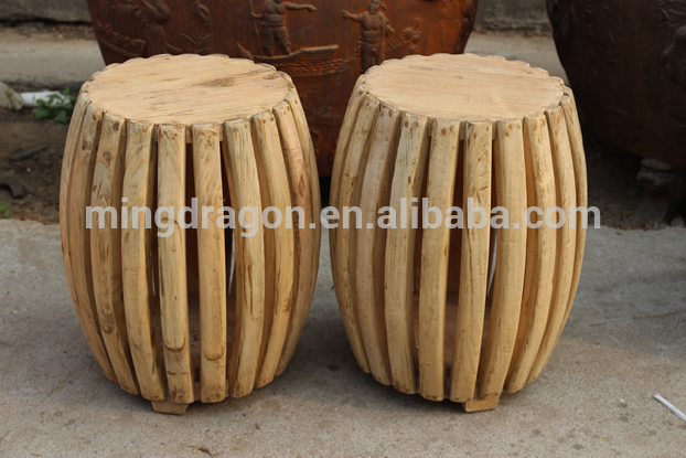 Chinese antique natural wooden round stool14040202 (4).jpg
