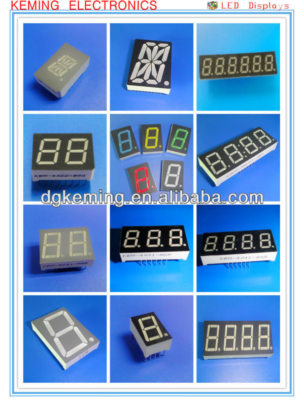 Red 6 digit 7 segment led display 0.36 inch 6 digit 7 segment digital led clock display