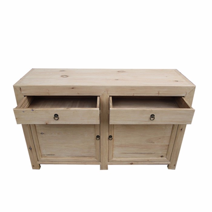 Chinese pine furniture- reproduction living room cabinet& Chinese natural color cabinet (3)