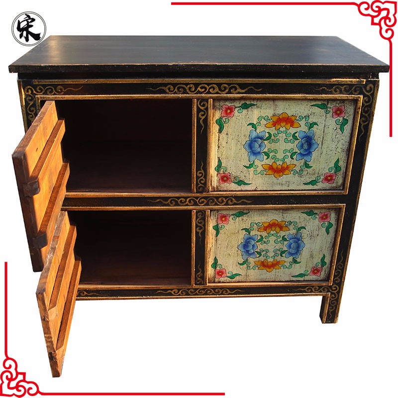 Chinese Antique Reproduction FurnitureTibetan TV cabinetAntique living room cabinet (2).jpg