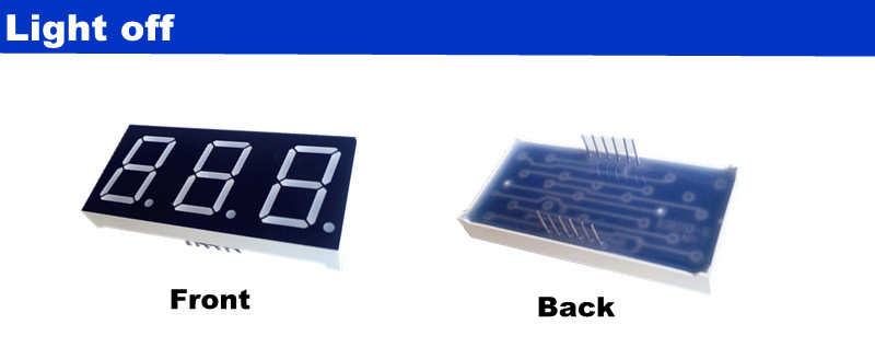 China cheap price 3 digit 7 segment 0.8 blue led three seg