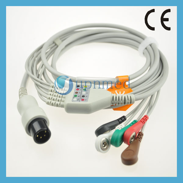 datascope 5 lead ecg cable,snap type.AHA.JPG
