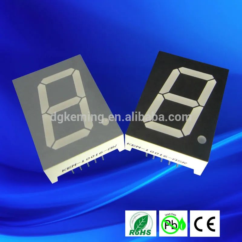 Common anode pure green 1.0 Inch 1 Digit 7 Segment LED numeric Display