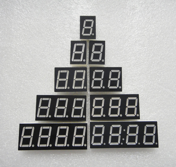 China cheap price 3 digit 7 segment 0.8 blue led three seg