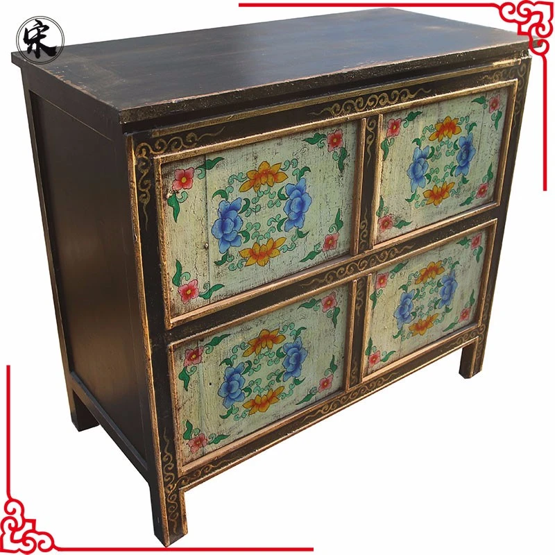 Chinese Antique Reproduction FurnitureTibetan TV cabinetAntique living room cabinet (1).jpg