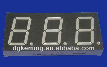 China cheap price 3 digit 7 segment 0.8 blue led three seg