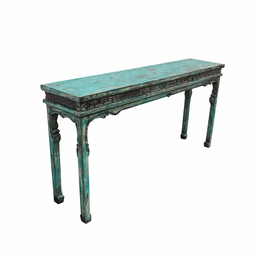 Chinese antique reproduction furniture-lacquer finish vintage console table (1).jpg
