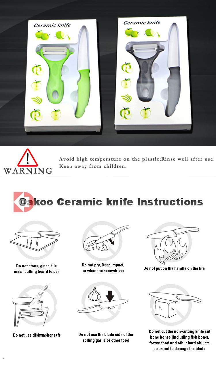 juego de cuchillos DAKOO Ceramic Knife Set CS00302, imagen 12