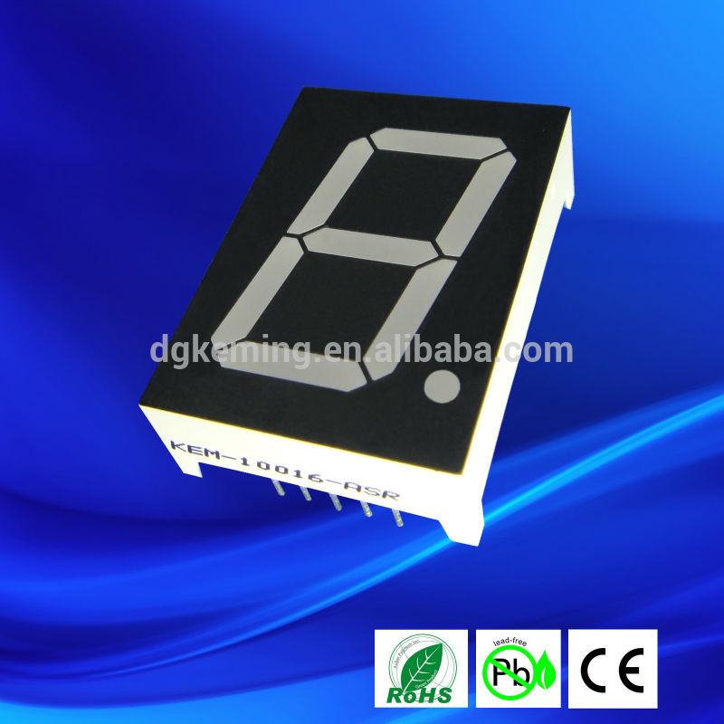 Common anode pure green 1.0 Inch 1 Digit 7 Segment LED numeric Display