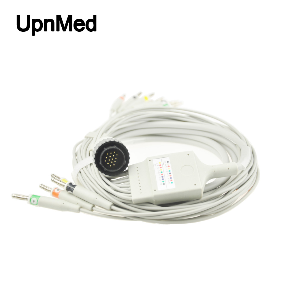 Cardioline delta 3 puls 10Lead EKG cable with leadwires, 16pins from