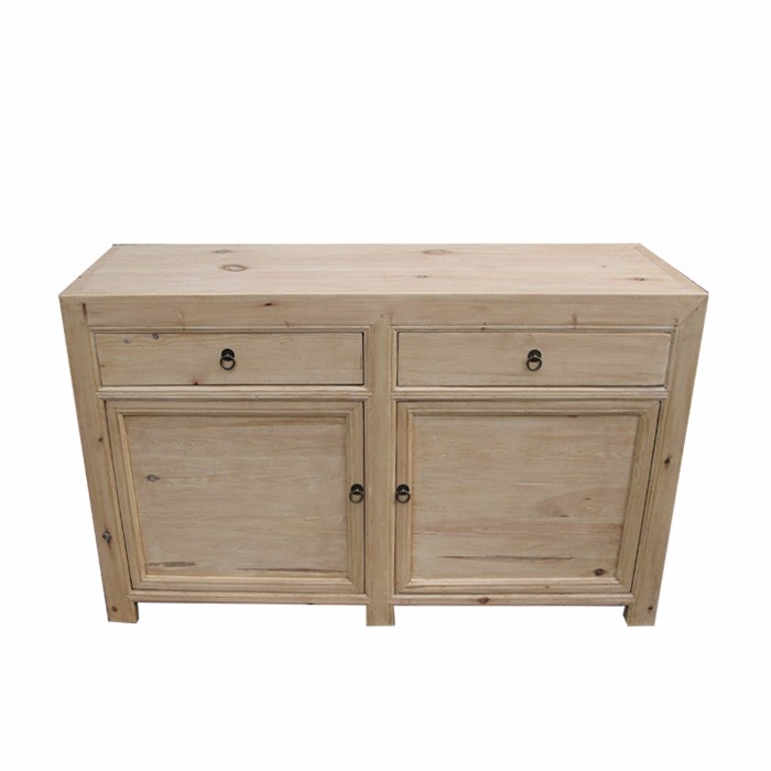 Chinese pine furniture- reproduction living room cabinet& Chinese natural color cabinet (1)