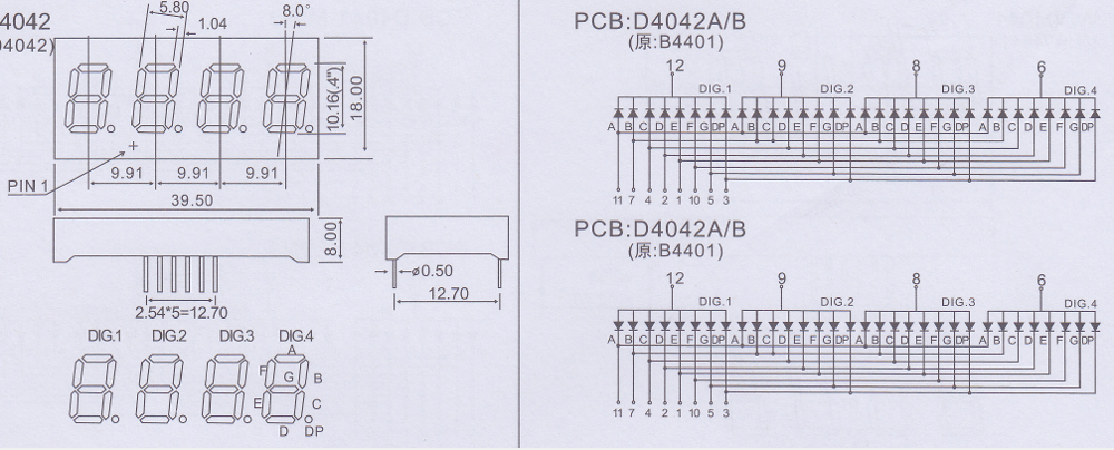 7 segment led display 0.4 inch