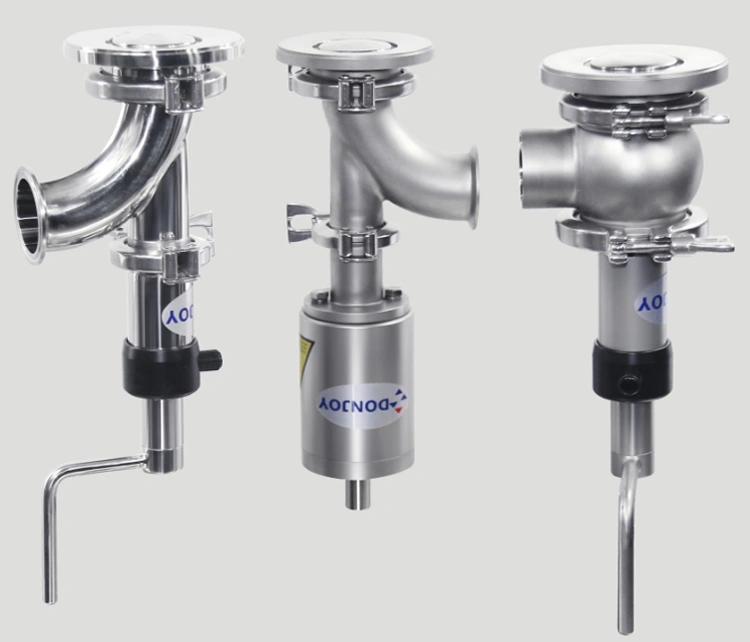 Manual can bottom seat valve